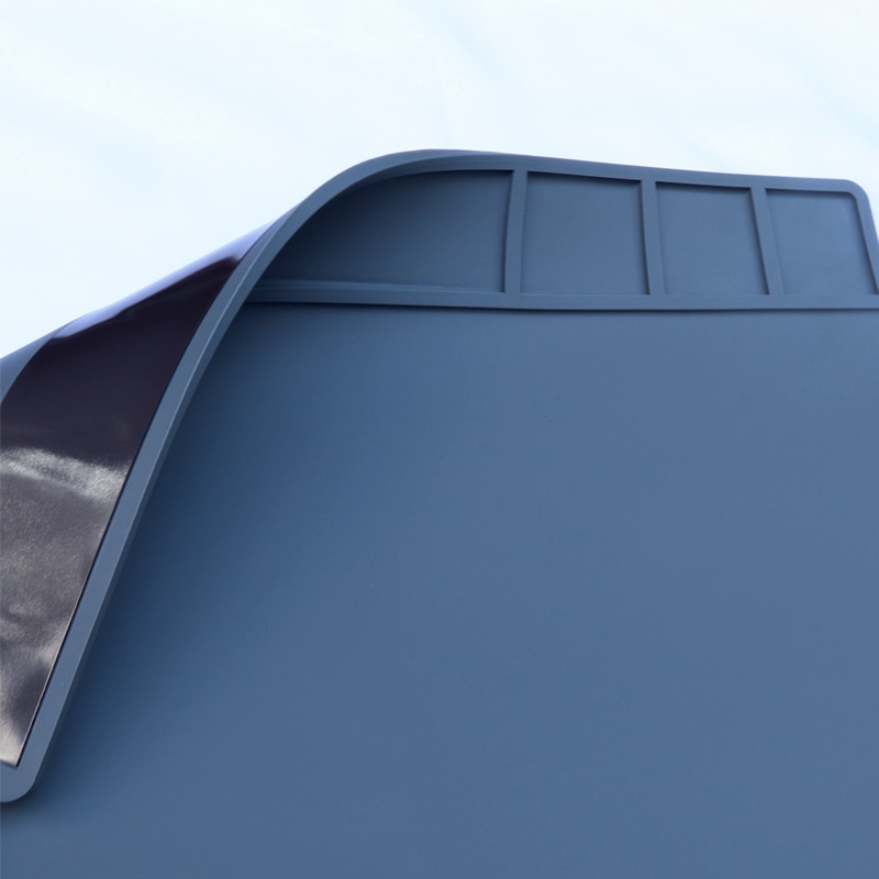 Large Size Heat-resistant Magnetic Silicone Pad for Heat Gun Repair Desk Grey Mats Maintenance Platform BGA Soldering Repair